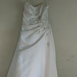 A-line beaded wedding dress